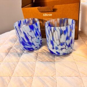 Alltrue Blue and White Speckled Tumbler Set